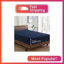 FreshCulture Queen Fitted Sheet Only - Hotel Quality Ultra Soft  Breathable Bru