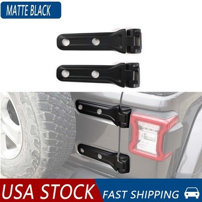    Matte Black Rear Tailgate Door Hinge Cover Trims For Jeep Wrangler JL 2018+