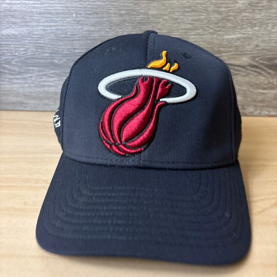 Miami Heat Hat Cap Fitted L/XL Black Performance Basketball Tyler Herro Adidas - Image 3 of 4