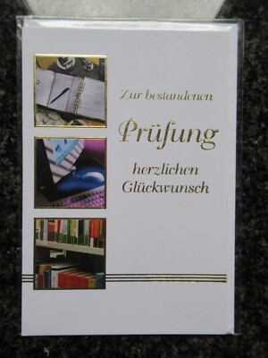 Prüfung bestanden, Abschluss bestanden Geschafft mit Umschlag NEU + OVP