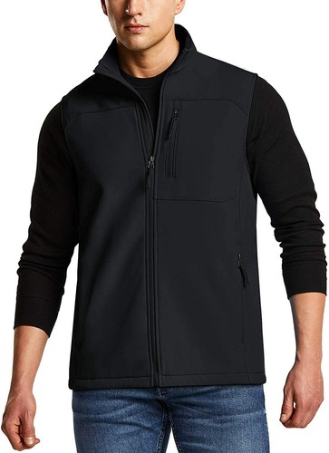 TSLA Men's Sleeveless Softshell Vest 