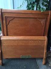 twin bed frame solid oak made in USA by Lexington