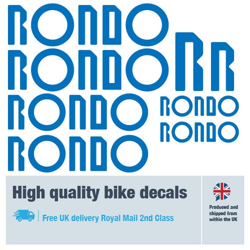 Rondo Fahrrad Aufkleber Etiketten mit kostenlosem Fahrradschutz (23er Pack) - 14 Farben - Bild 17 von 28