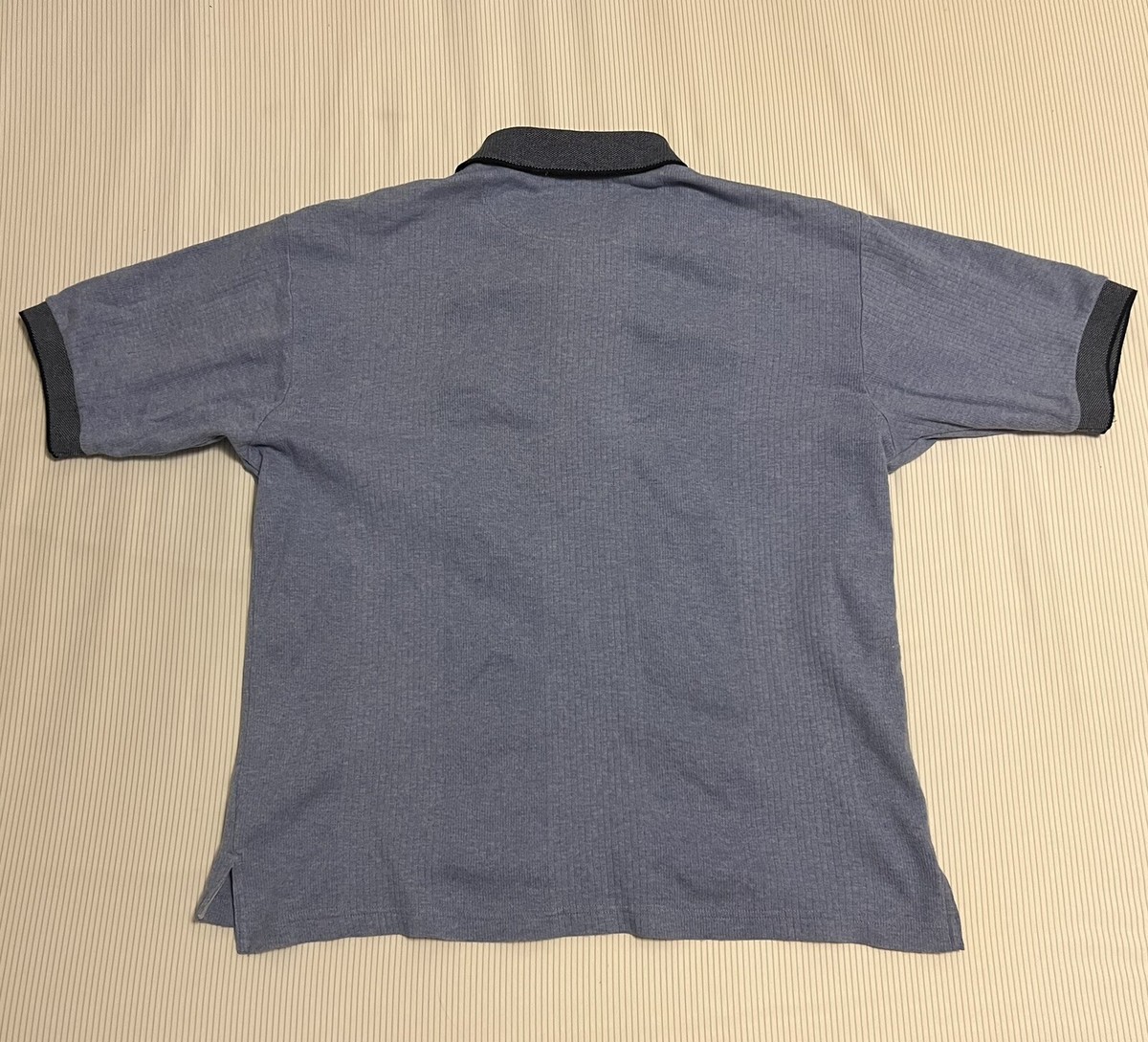 Gianni Valentino Short Sleeve Polo Shirt Blue Mens Size Large Made