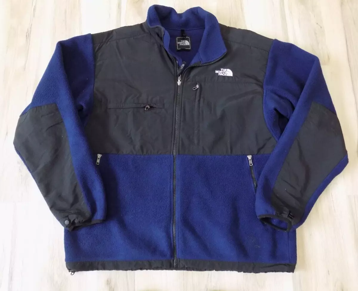 The North Face Denali Jacket Size Mens XL Black Blue | eBay