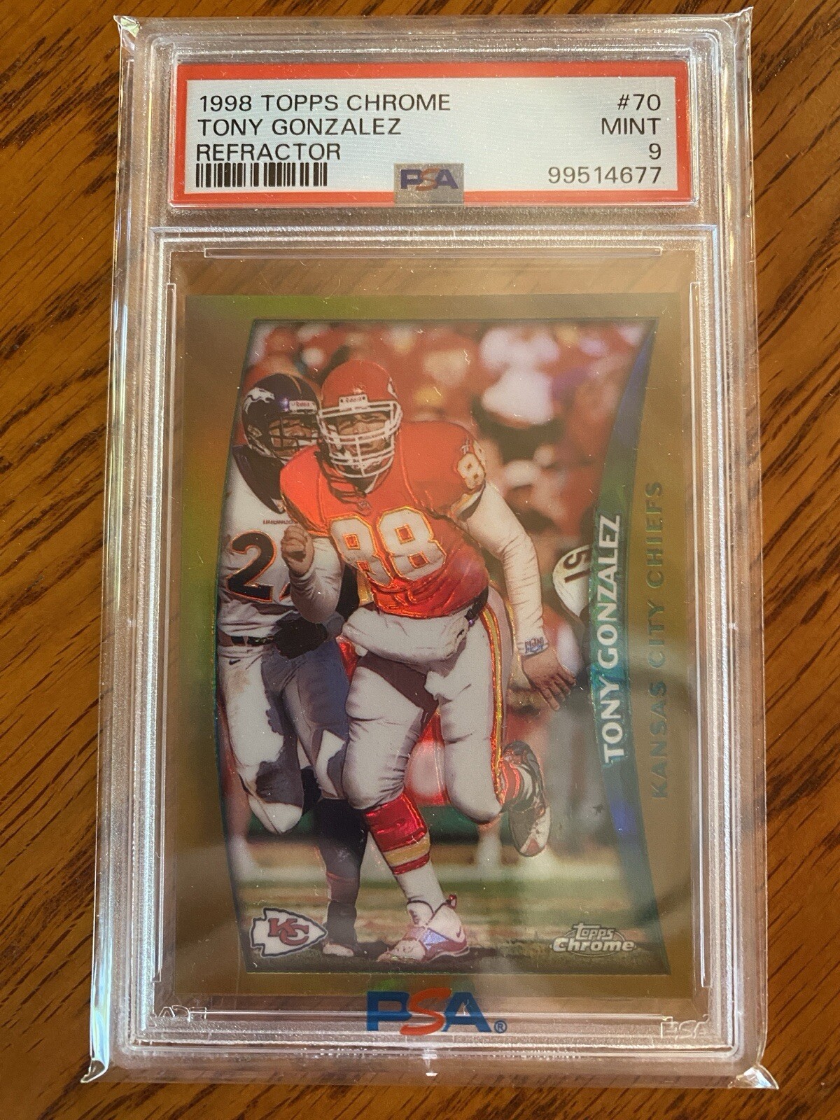 1998 Topps Chrome #70 Tony Gonzalez Refractor PSA 9 Mint