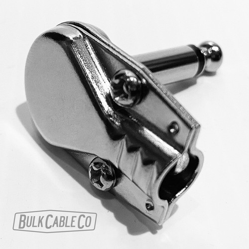 Paquete de 4 - Juego de conectores de panqueques de ángulo recto de 1/4" - conector de parche plano - enchufe de cable - Imagen 7 de 12