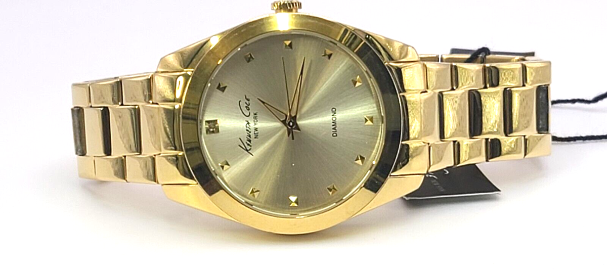 Kenneth Cole 'Rock Out' KC4949 Women's 39mm Gold Tone Diamond Dial