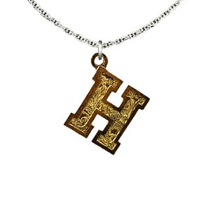 Authentic Personal Initials Letters Necklace Pendant A-Z Pewter or Gold Made in USA