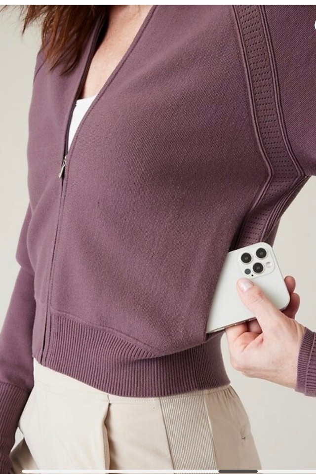 NEW Athleta Advantage Sweater Damask Mauve Top SIZE XS 159 eBay