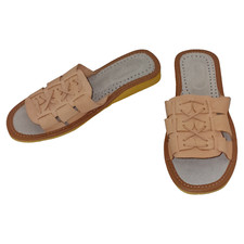Leather slippers for women Natural leather insole Rubber outsole Stunning design