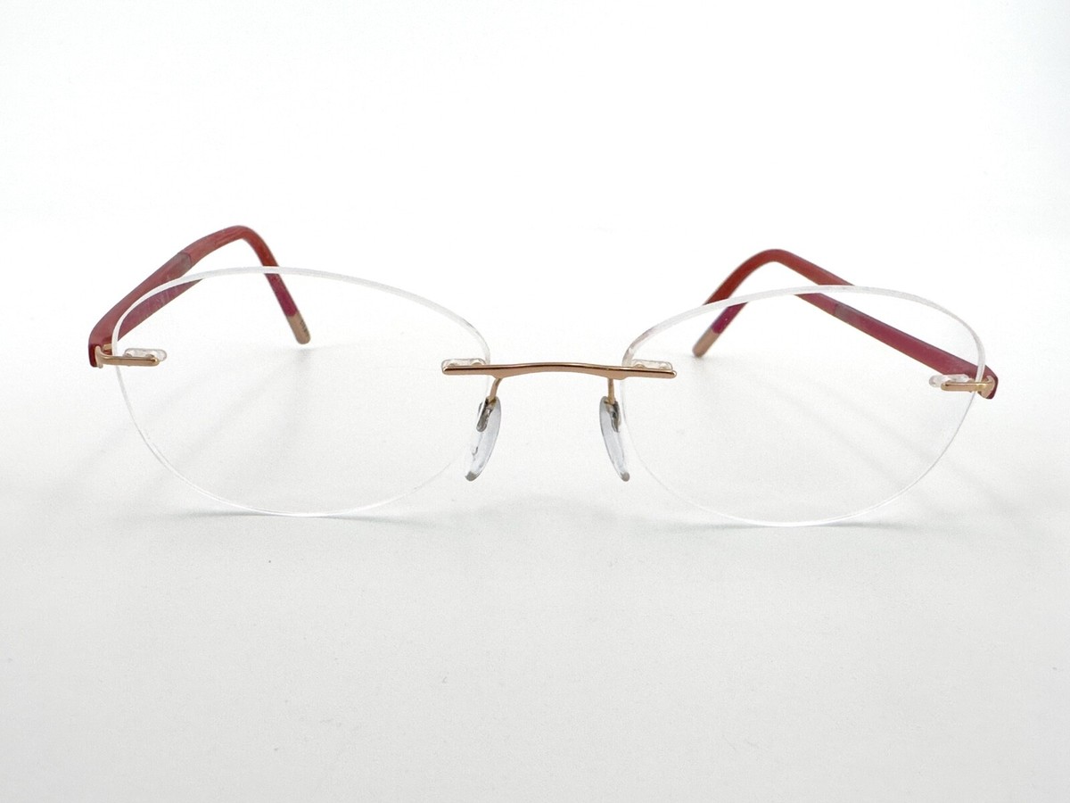 Silhouette Rimless Eyeglasses 5479 20 6055 Gold Red Frame Austria 51-17-135 Buy Silhouette 5479 20 6055 Fusion Collection Eyeglasses  main image 4