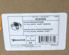 Edwards EST GCSVWA White Ceiling Mount Speaker-Strobe with Red &ldquo;ALERT&rdquo; [CTOKT]