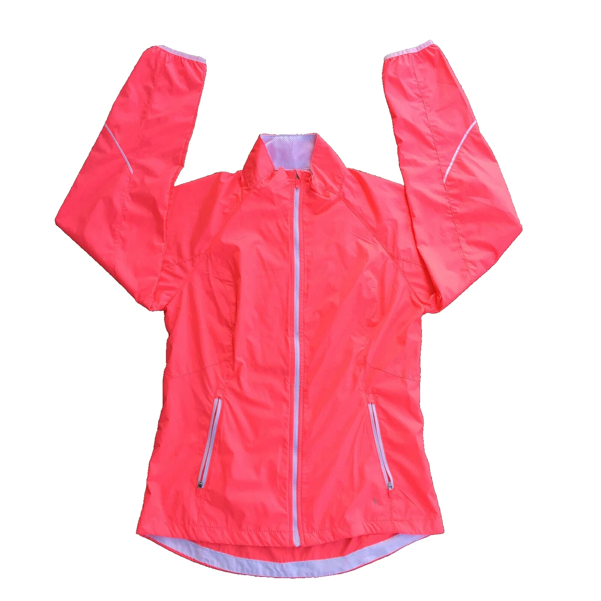WOMEN DANSKIN NOW PINK GRAY FULLZIP LIGHTWEIGHT WINDBREAKER JACKET