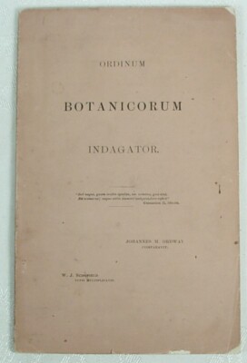 BOTANICORUM ANALYTICAL GUIDE VEGETABLE KINGDOM MIT 1881