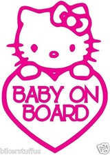 KITTY BABY ON BOARD BUMPER STICKER HELMET STICKER LAPTOP STICKER WINDOW