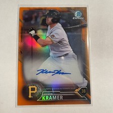 2016 Bowman Chrome Prospect Kevin Kramer Autograph Auto Orange Refractor /25