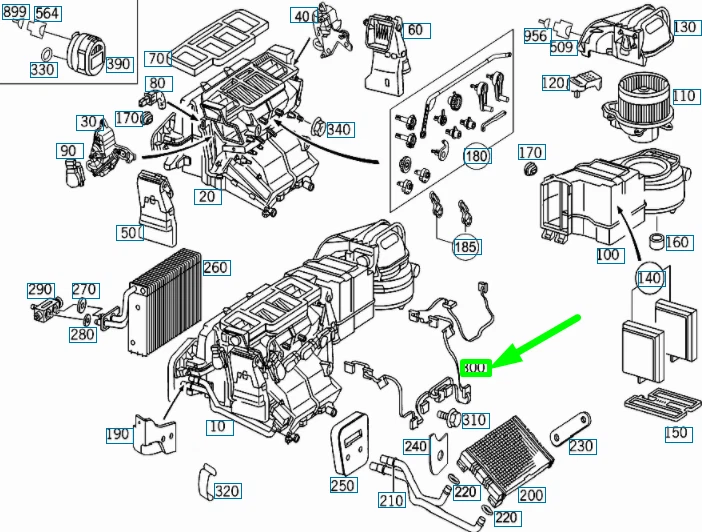 NEU MERCEDES-BENZ C W203 SERVOMOTOR KABELSTRANG A2038301515 
