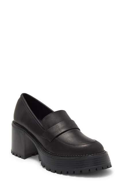 SAOLA Mocassini Mia Dalilah platform slip on suola a strappo tacco nero taglia 8 5 NUOVI