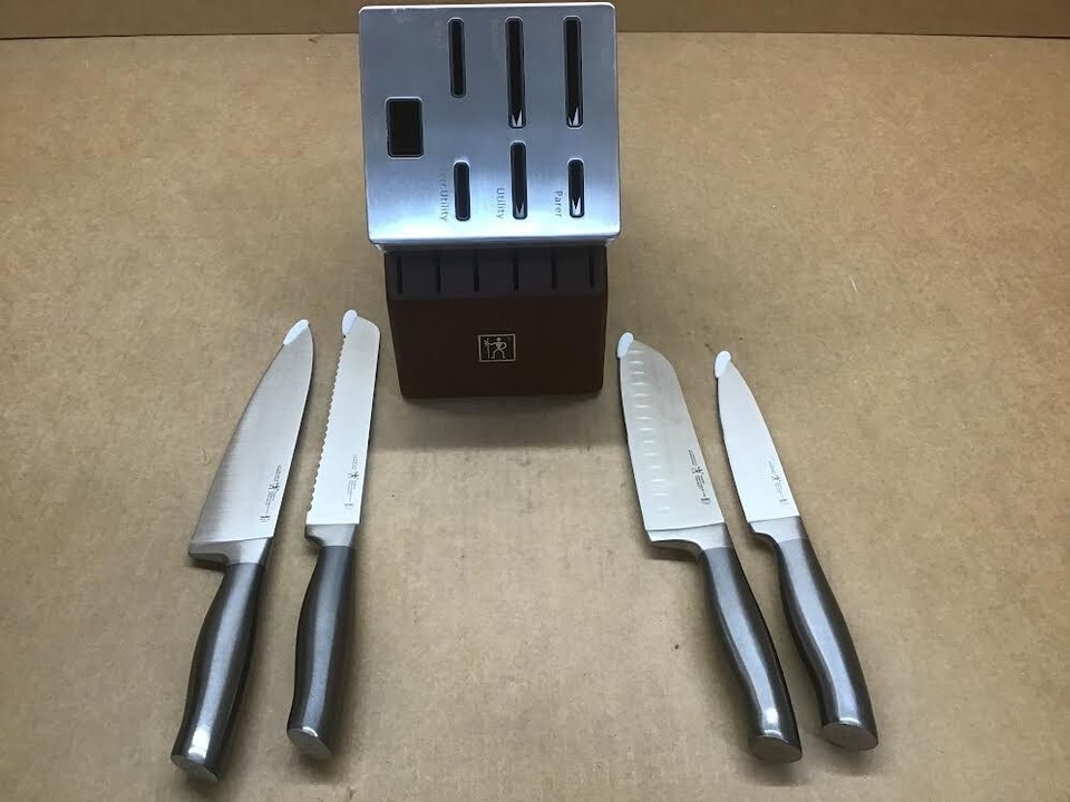 HENCKELS Graphite 14-piece Self-Sharpening Knife Block Set | eBay