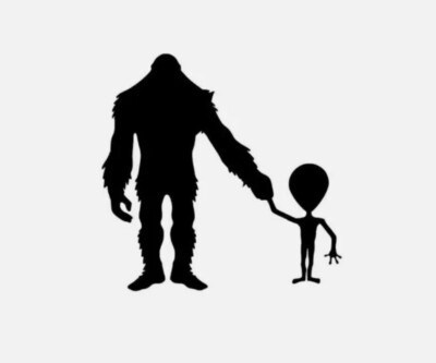 Bigfoot Sasquatch Alien Funny Vinyl Decal Sticker Window Toolbox Truck Car