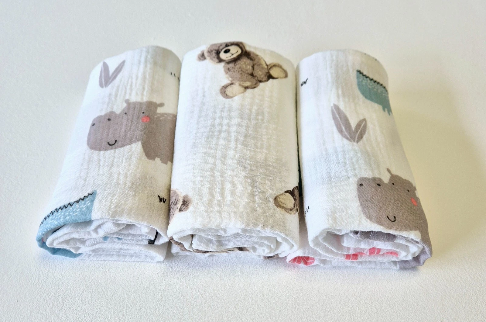 Muslin cloths set of 3 Baby shower Newborn gift Handmade in Ireland