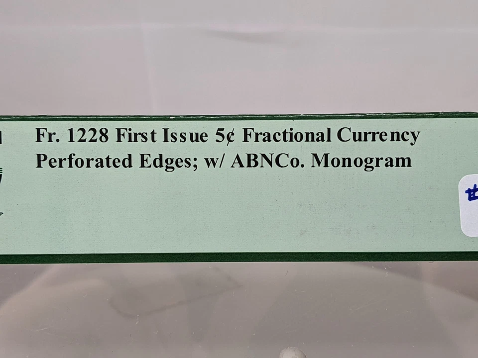 US Fractional 5c Cent Postal Currency WASHINGTON FR#1228 First Issue PCGS 64 - Image 4 of 4