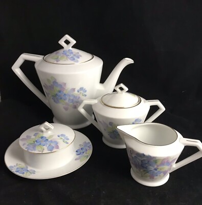 NORITAKE TEA SET Bone China Japan Vintage Teapot Sugar Bowl