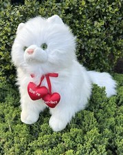 Russ Vintage 1990s White Persian Kitty Cat You're Purr-fect Stuffed Animal plush