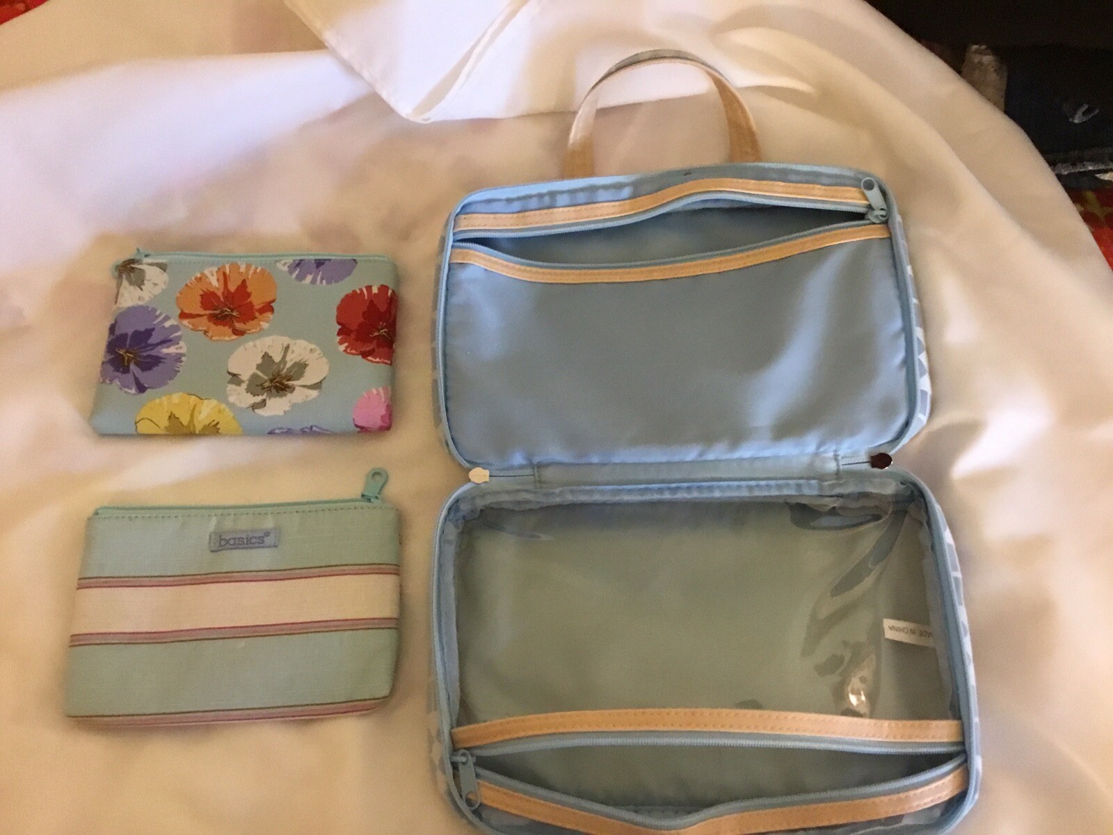 BASICS Travel Cosmetic Bag Makeup Case Pouch Toiletry Hanging Organizer