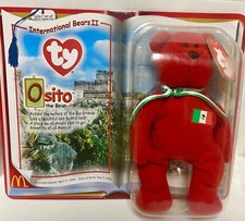 Rare 1999 TY BEANIE BABIES "OSITO The BEAR" International Bears II McDonalds