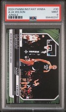 2024 Panini Instant WNBA A'ja Wilson Jungle #30 PSA 9 12/25 POP 1 None Higher