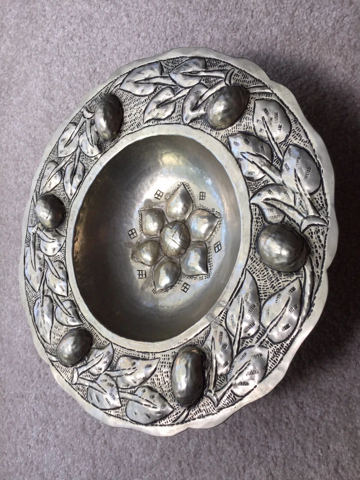 Antique Plata /Sterling German Bon Bon Dish, Silver Plate Floral Filigree, 1900s - image 4 of 4