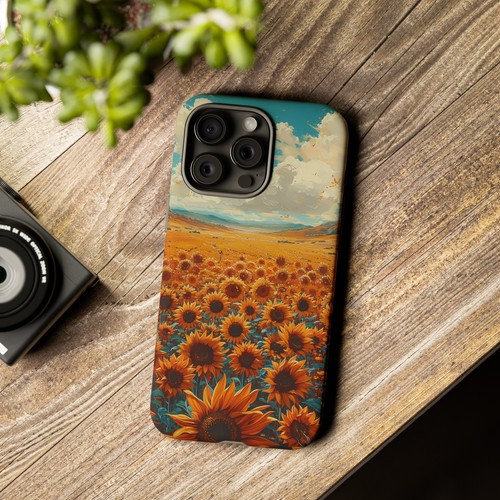 Phone Case for iPhone, Pixel, Galaxy - Sunflower Field Floral Sky Flower Cover - Picture 4 of 191