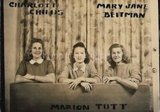 CHARLOTT, MARY JANE + MARION 1940's  Women FOUND PHOTO b+w ORIGINAL 53 50 ZZ