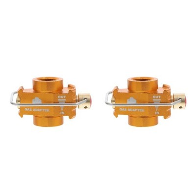 2 Count Gas Nachfülladapter Wanderofenadapter Propan-Kanister-Konverter