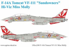 1:72 Decal Grumman F-14A Tomcat VF-111 Miss Molly , Part 1 - UpRise UR72248