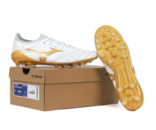 Mizuno Morelia Neo 4 Beta Elite AG Mens Soccer Cleats White Gold P1GA2643-50