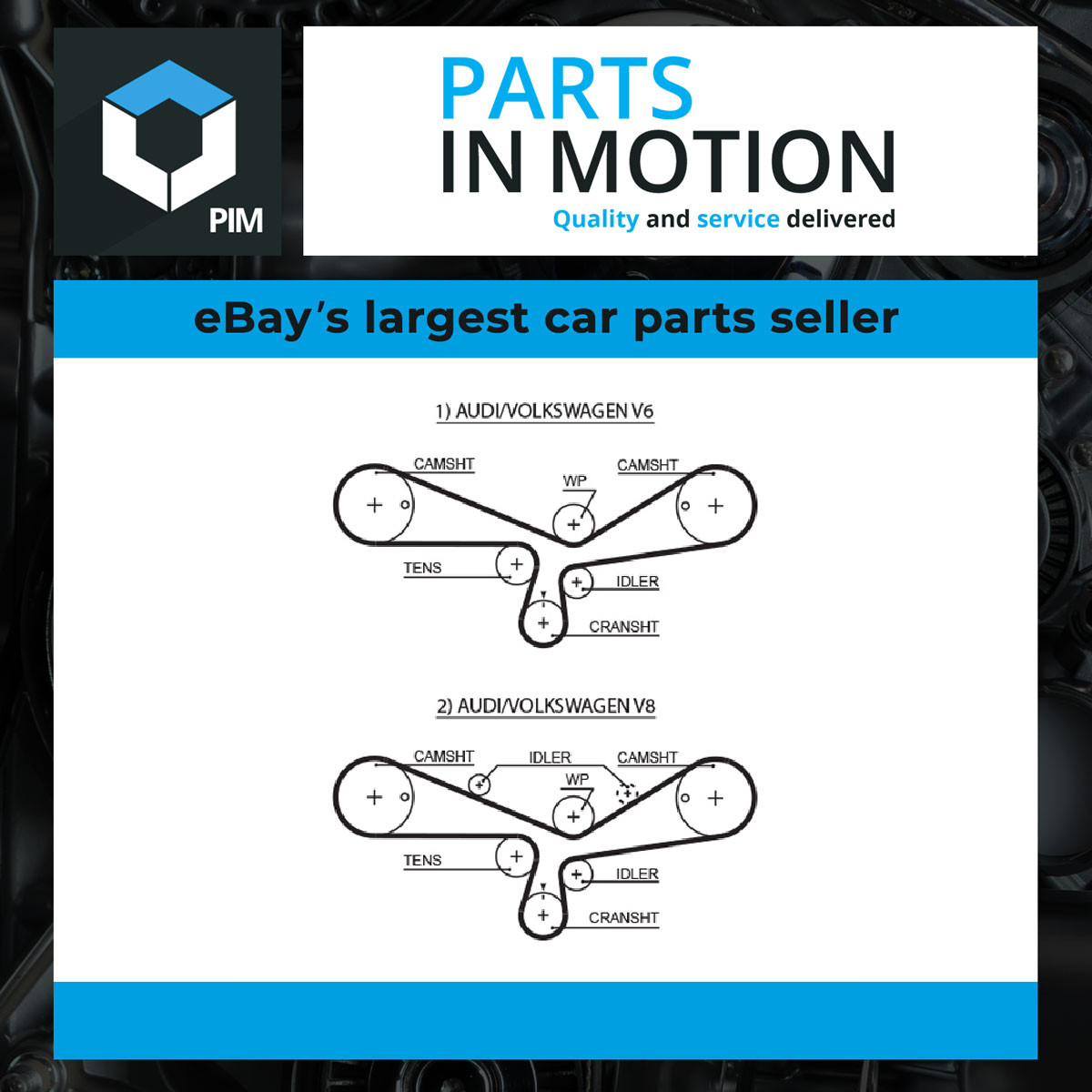 Timing Belt fits AUDI A6 C5 4.2 99 to 05 Gates 078109119C 078109119G 078109119H - Image 15