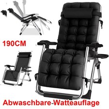 Zero Gravity Komfort-Liegestuhl Klappbar Neigbar 190cm ganzjährig nutzbar Garten
