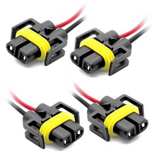 4Pcs H11 H9 H8 880 881 Female Adapters Wiring Harness Sockets OEM Replacement...