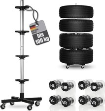 bonsport Felgenbaum für Autoreifen bis 225mm fahrbar - Reifenständer inkl. 8 R