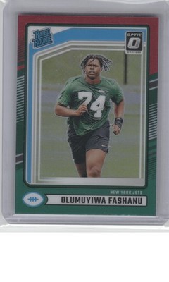 2024 Donruss #330 Olumuyiwa Fashanu Optic Rated Rookie Preview Red Green B15R4C3