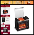 Hot Dog Toaster Oven with 30-Min Timer, Stainless Steel Rollers, 4 Bun Capacity
