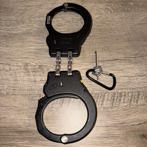 ASP Model 650 Plus Cuffs Hinged Black Double-Lock Assembly Handcuffs w/ Key