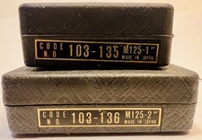 Mitutoyo Micrometer 0-1” 1-2”x .0001” 103-135 103-136 in case with standard 