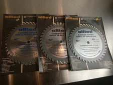 3 Allied Carbide Tip Circular Saw Blades Cutting 7-1/4"x24 Tooth,