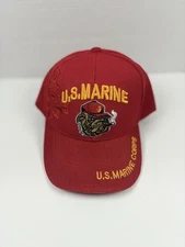 U.S. Marine USMC Bulldog Red Cap Hat Bulldog Adjustable