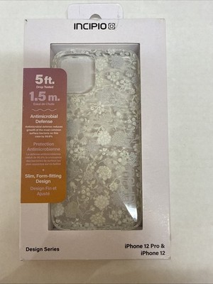 Incipio Design Series White Flowers Phone Case For iPhone 12 Pro & iPhone 12