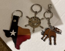3 Unique Texas Keychains Lot Souvenirs Beauti...
